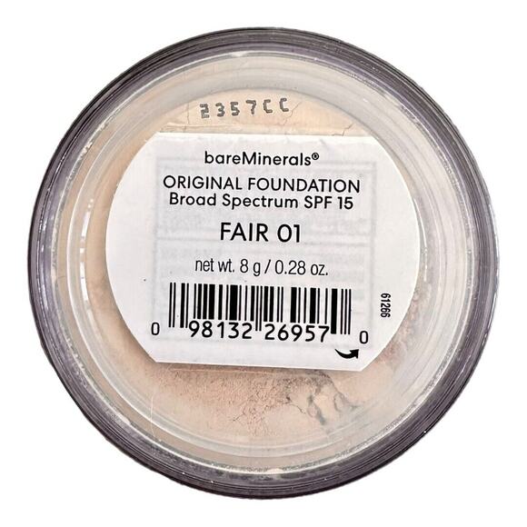 bareMinerals Fair 01 Original Foundation Loose Powder Makeup 8g Sealed - Picture 3 of 4
